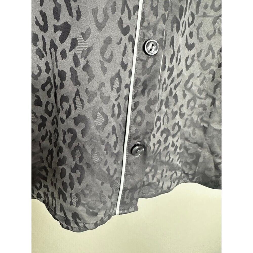 NEW TAGS Victoria's Secret PJ Top Satin Gray Silver Collar Shortsleeve XS/TP - Picture 7 of 12